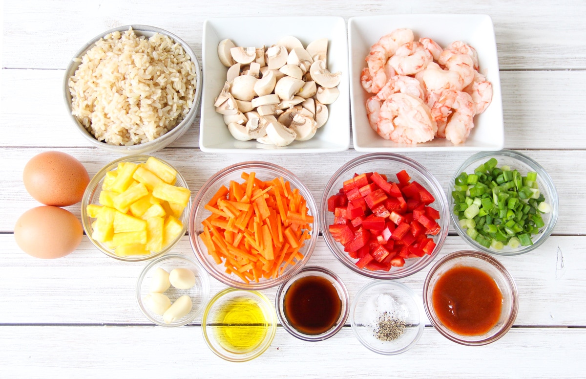 picture of all ingredients in individual bowls