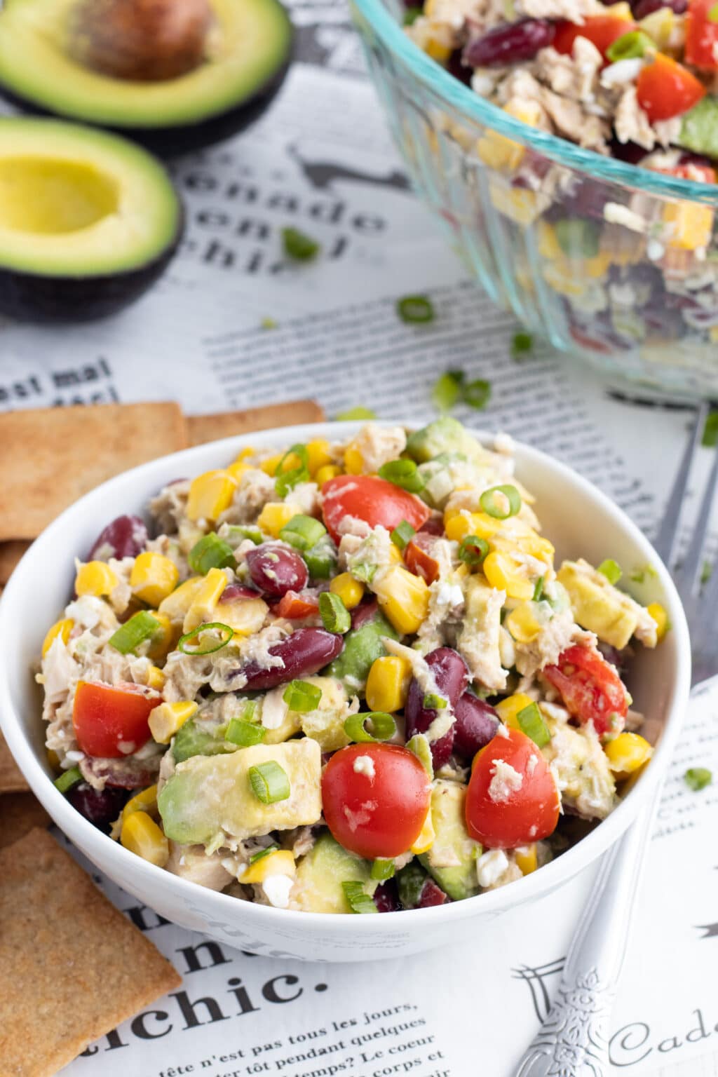 Tuna And Bean Salad With Corn and Avocado
