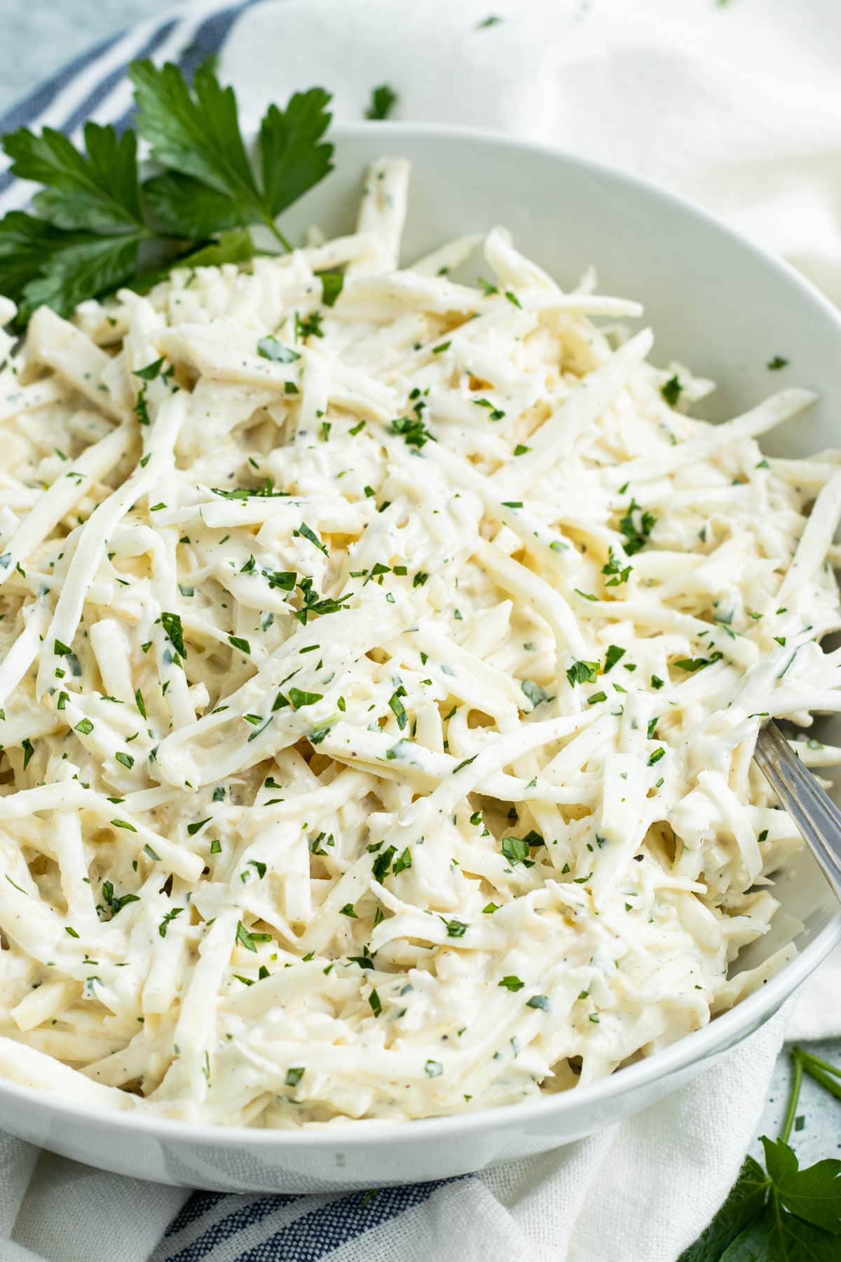 Bowl of celery root remoulade.