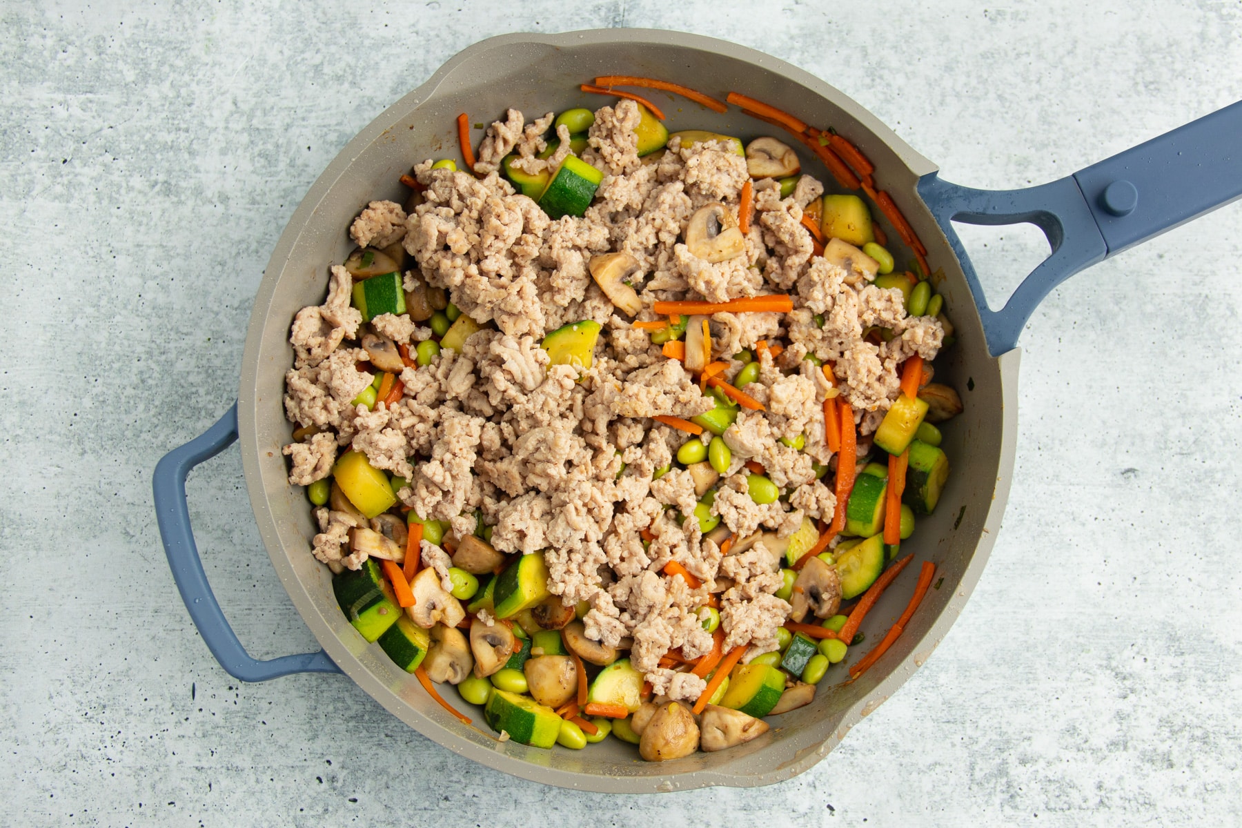 Ground Chicken And Vegetable Stir Fry Sprinkled With Balance