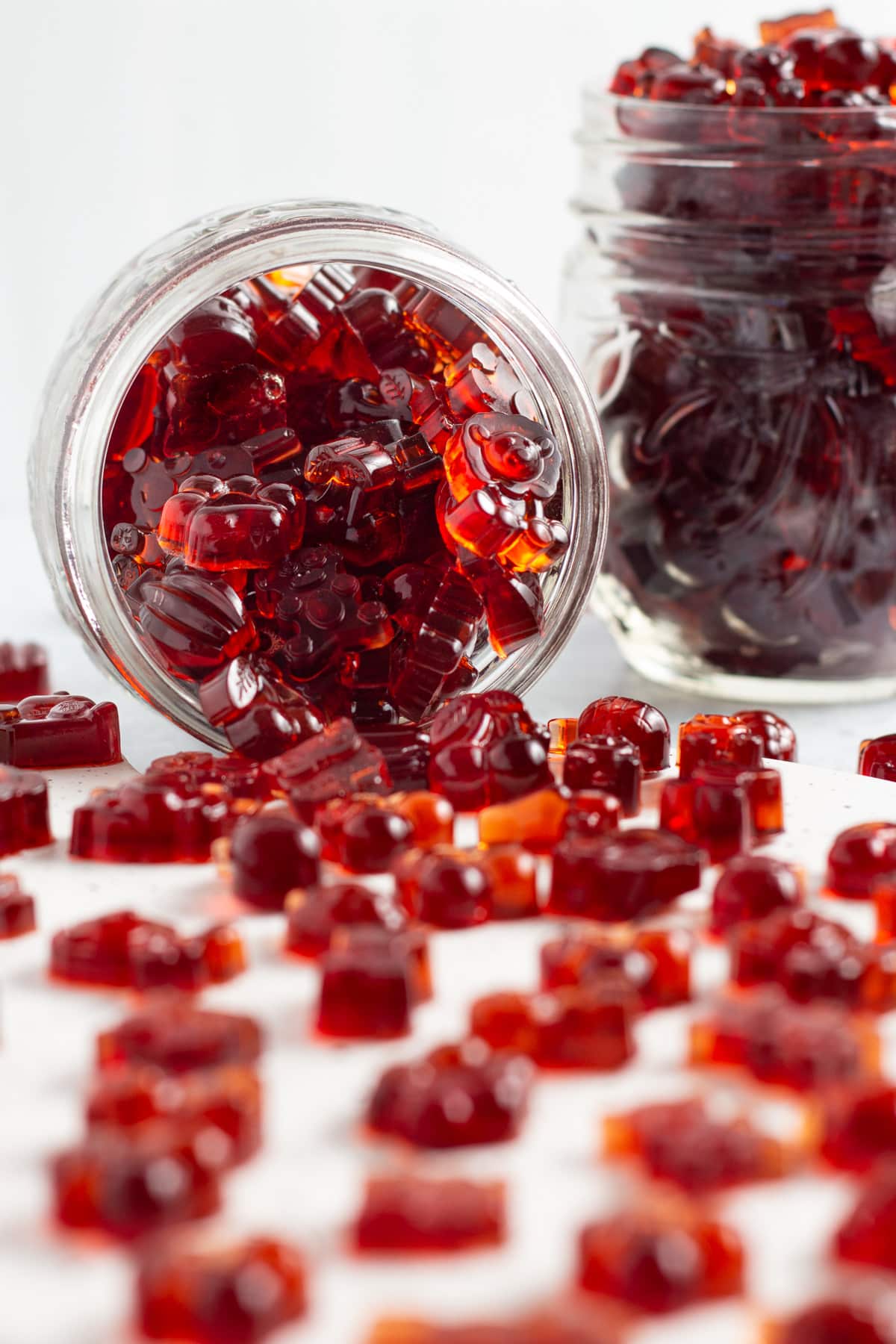 Picture of jar with gummies. 
