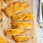 This is a picture of a sliced chicken cutlets.