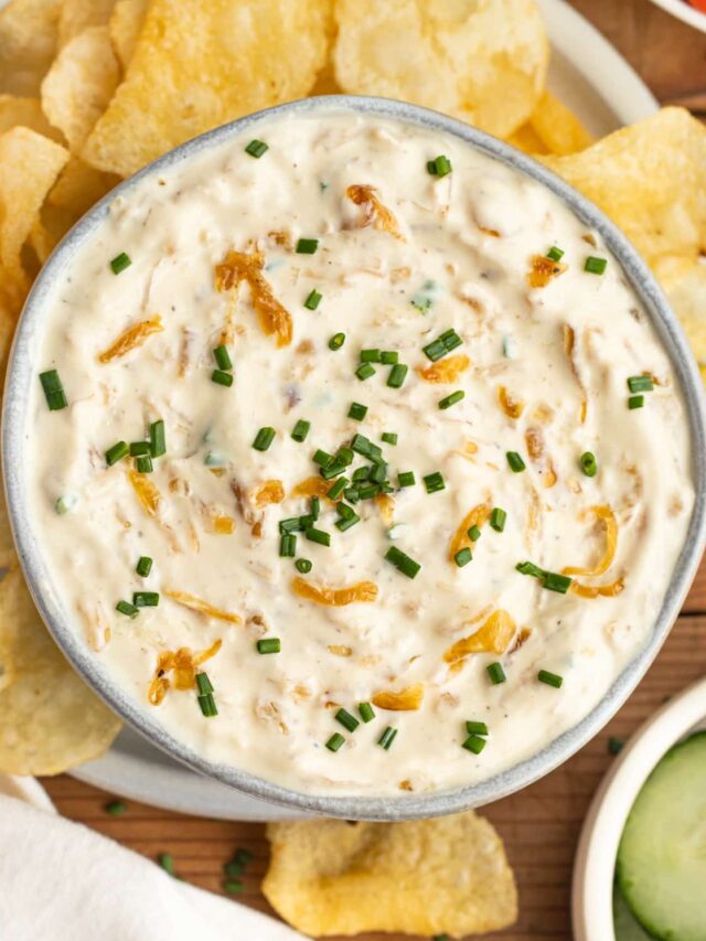 Caramelized Onion Dip with Greek Yogurt Story Sprinkled With Balance