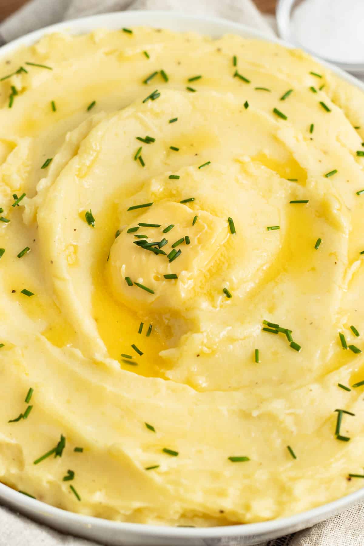 This is a picture of mashed potatoes with cottage cheese.