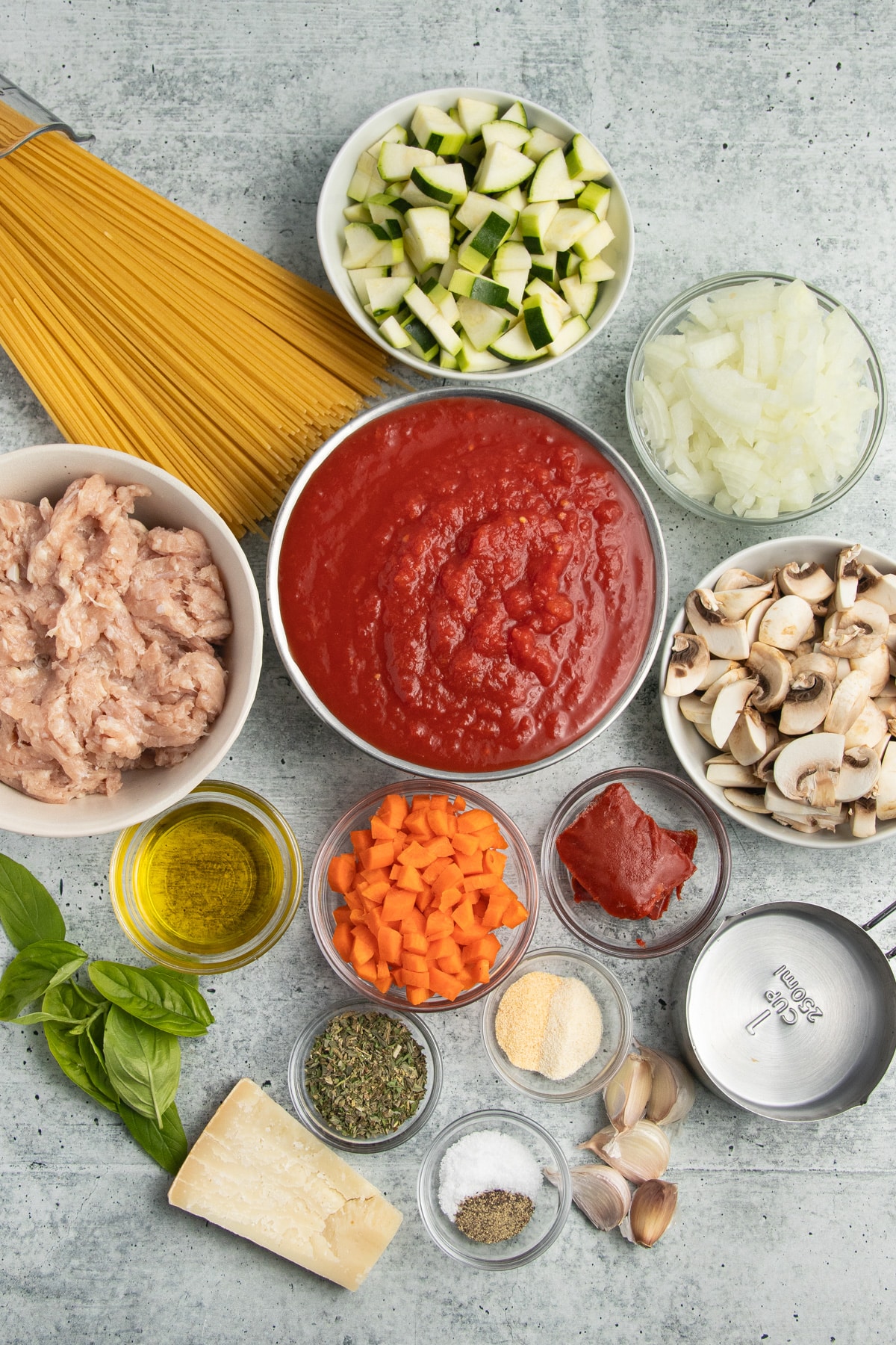This is a picture of all the ingredients used to make this recipe.