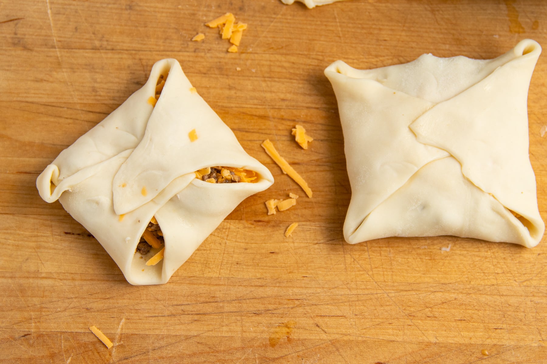 Cheeseburger Puff Pastry Bites - Sprinkled With Balance