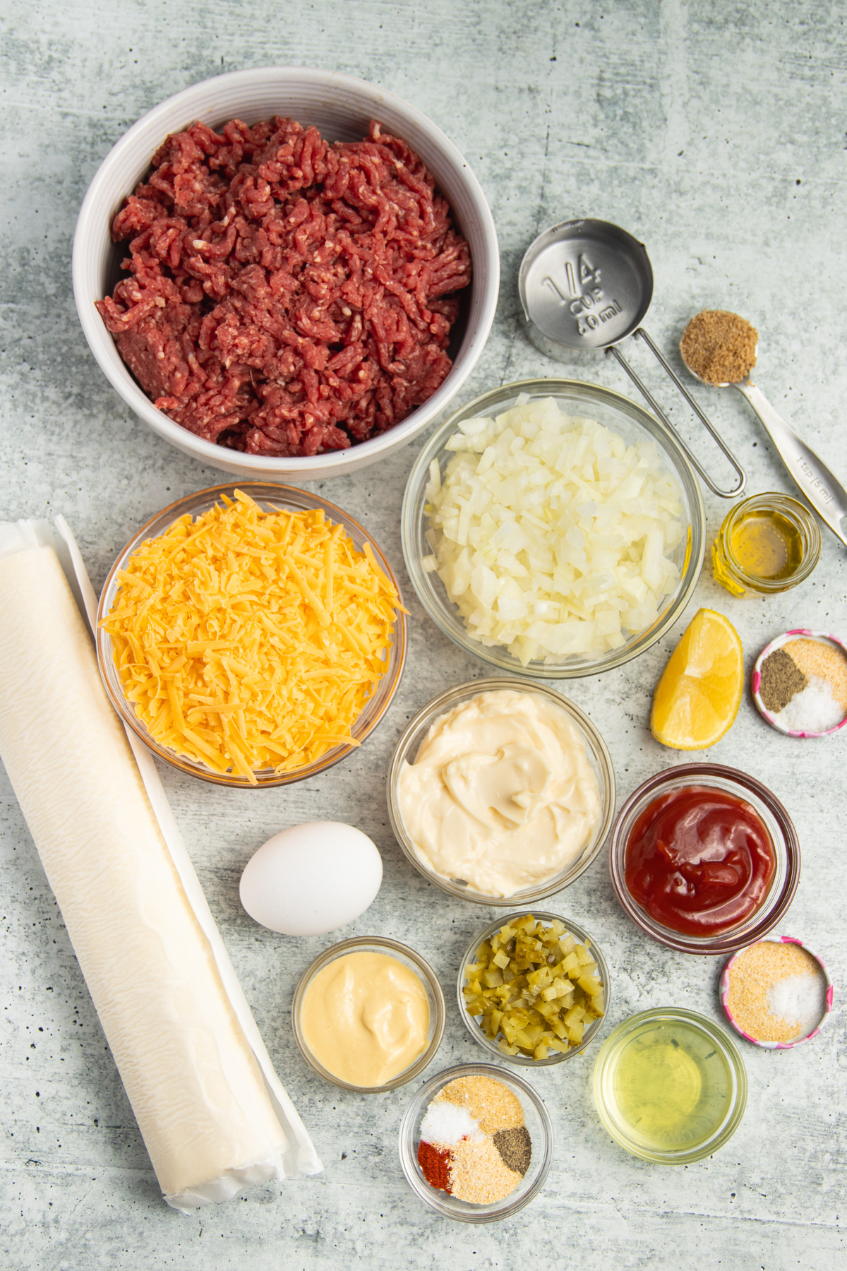This is a picture of all the individual ingredients to make this recipe.