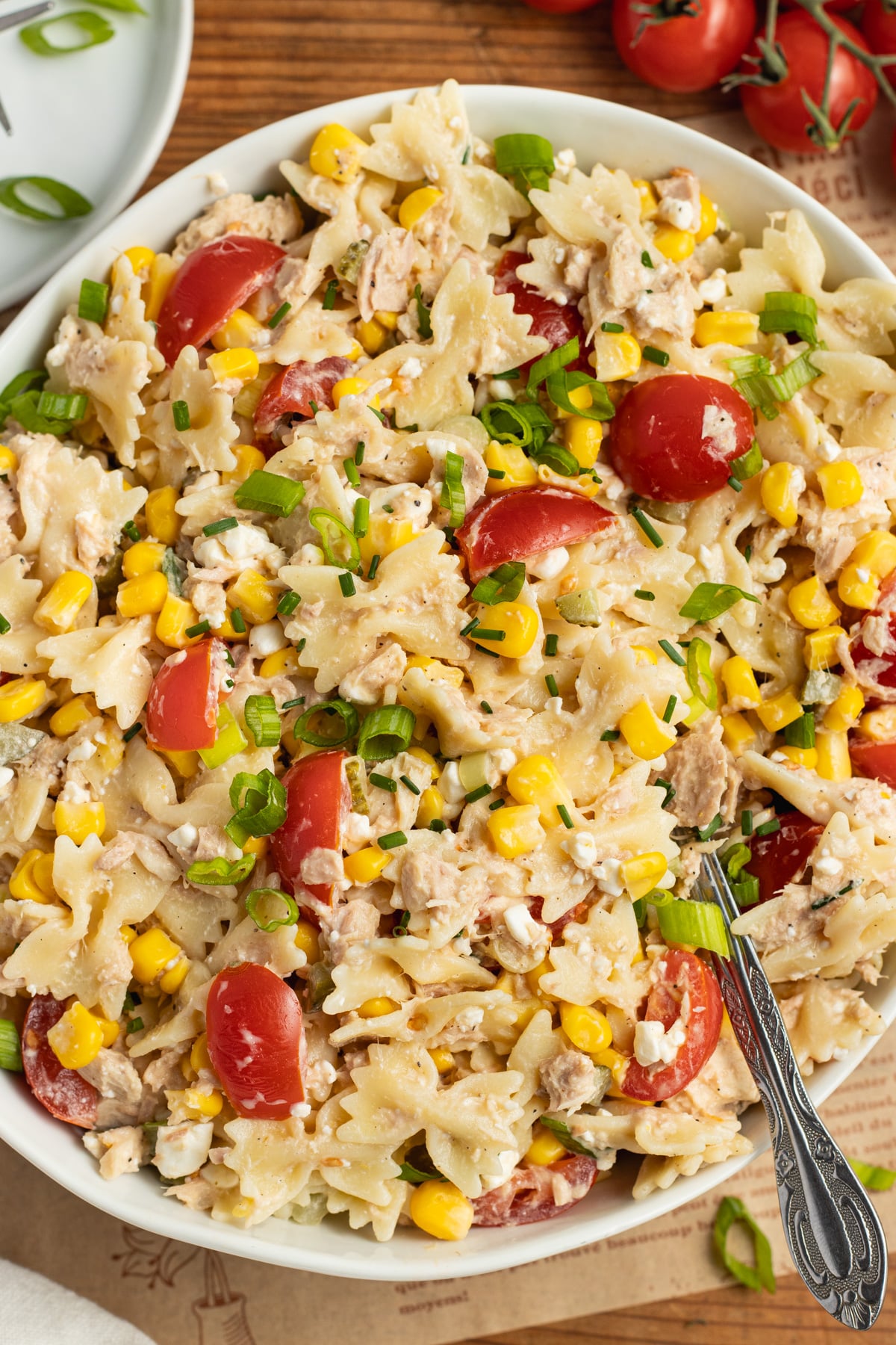 This is a picture of a large bowl filled the salad.