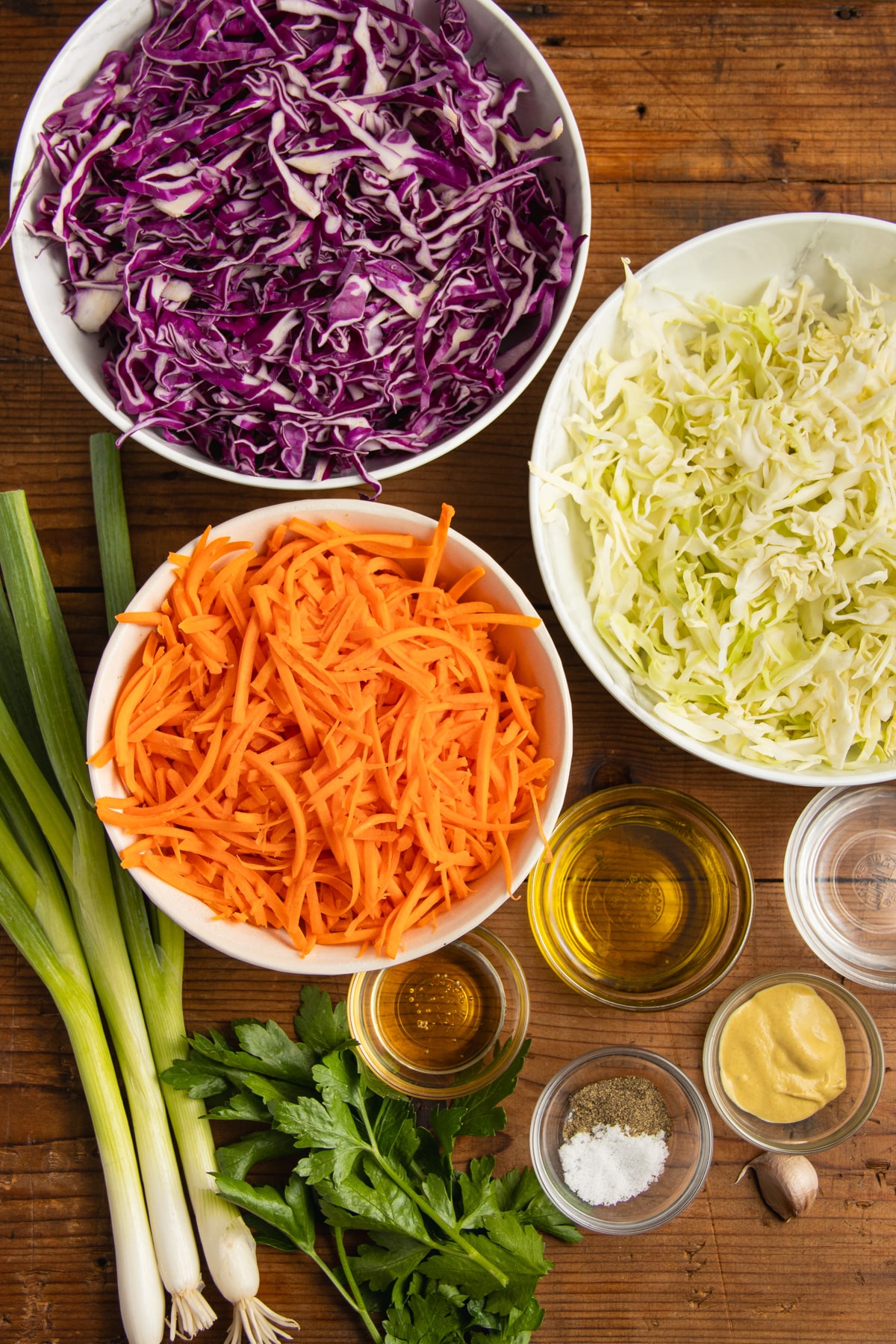 This is a picture of all the ingredients needed to make this salad recipe.