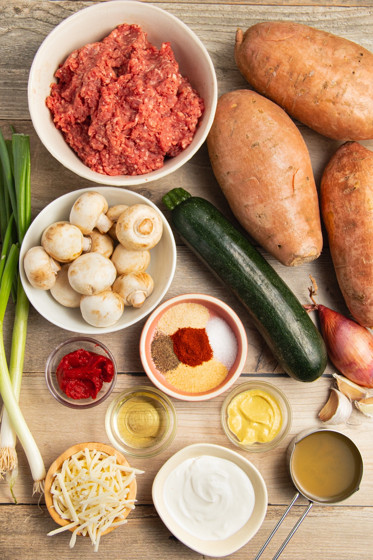 This is a picture of all the ingredients needed to make this recipe.