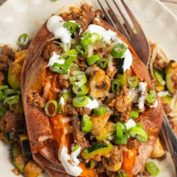 Sweet Potato Ground Beef Skillet - Sprinkled With Balance