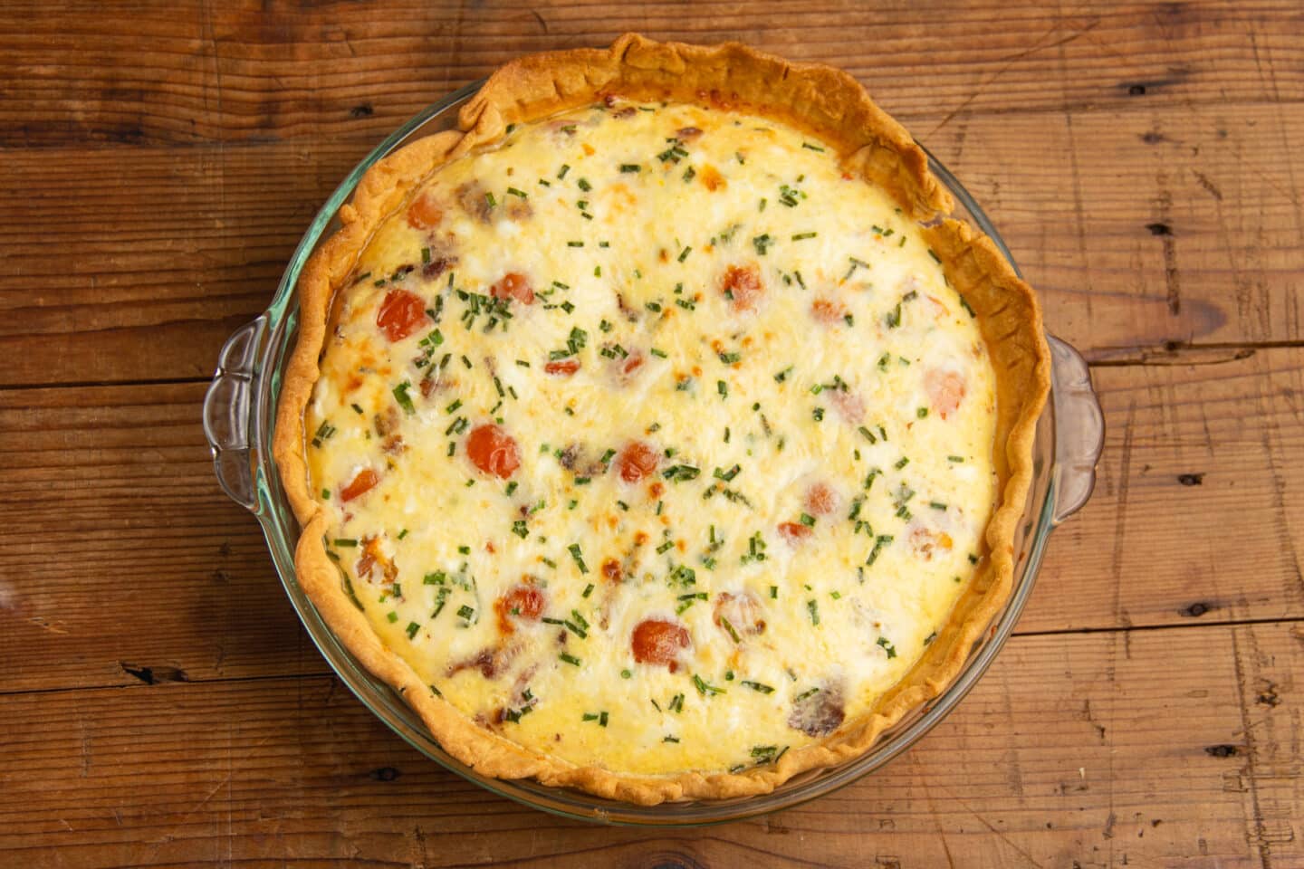This is a picture quiche after it's baked.