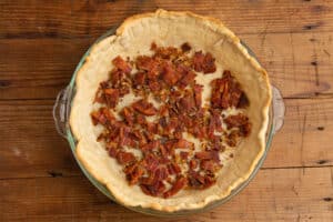 This is a picture of the crust with crispy bacon added.
