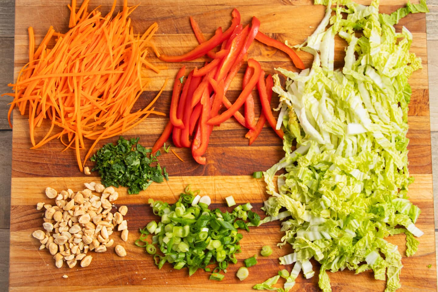 This is a picture of all the veggies chopped.