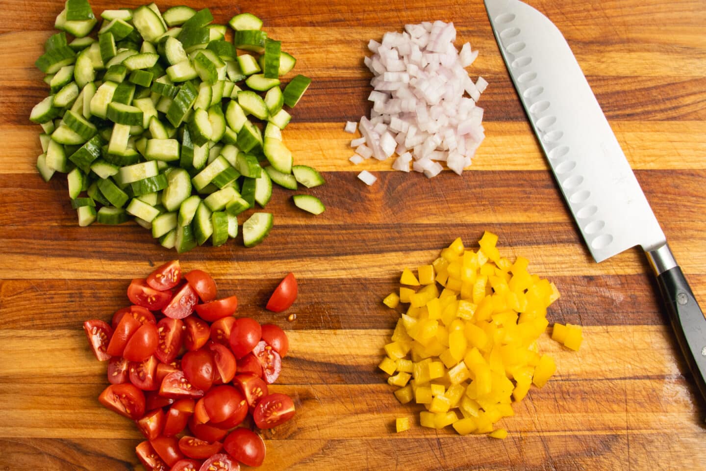 This is a picture of the veggies chopped.