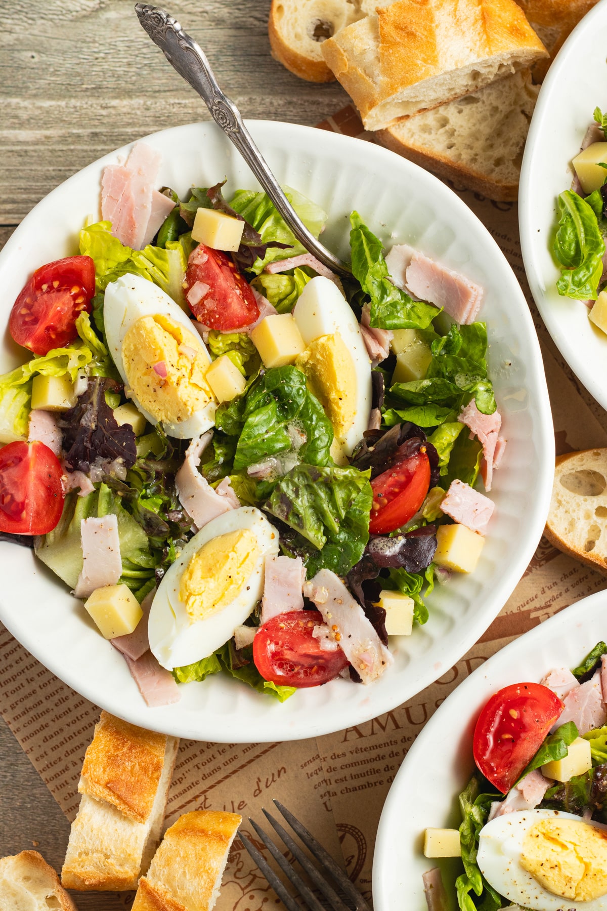 This is a picture of a plate of bistro salad.