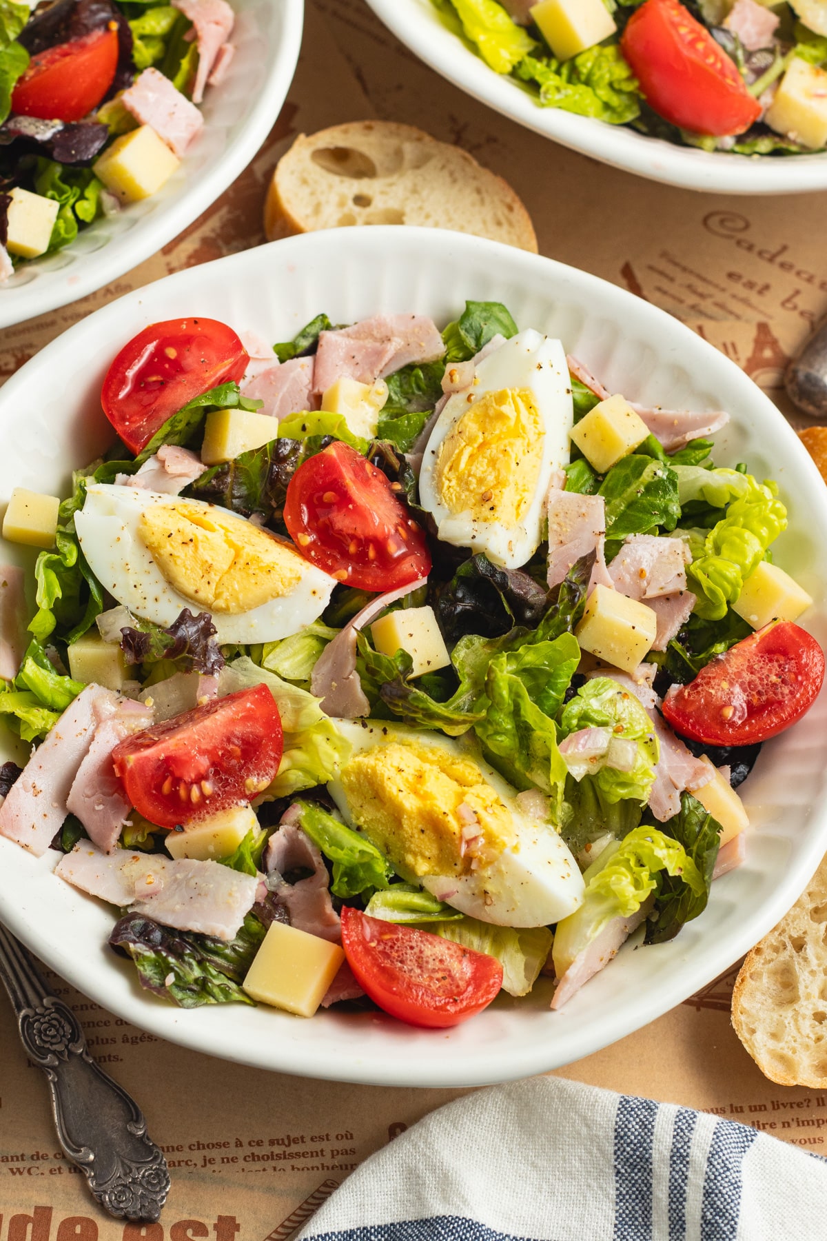 This is a picture of a plate of French bistro salad.