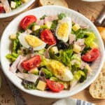 This is a picture of a plate of French bistro salad.