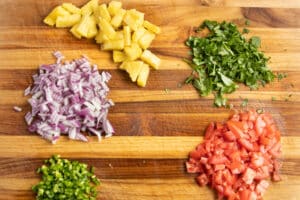 This is a picture of the ingredients chopped up to make this recipe.
