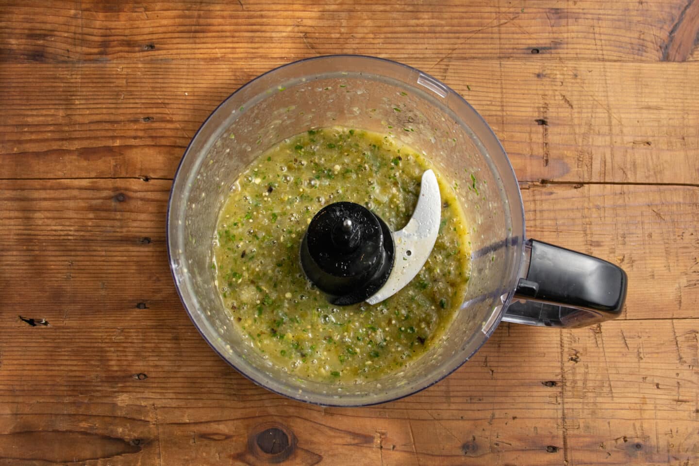 This is a picture of the veggies blended in a food processor.