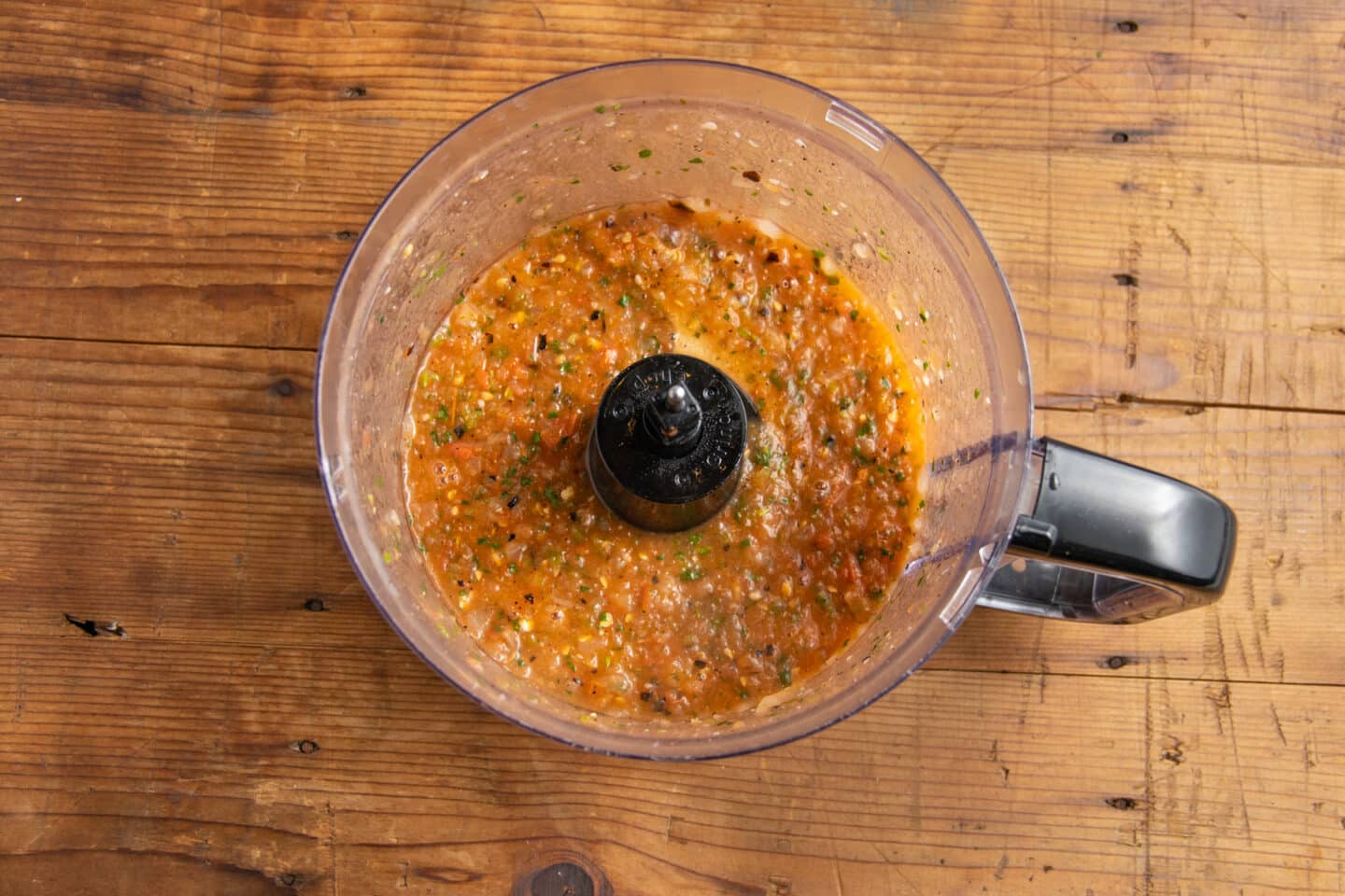 This is a picture of the roasted veggies in the blender once blended.