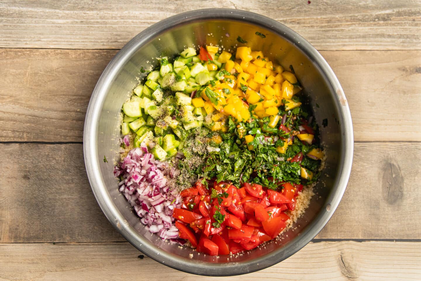 This is a picture of all the ingredients together in a bowl.