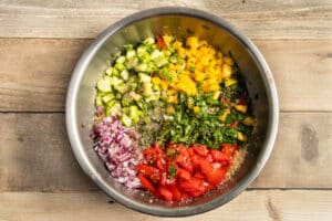 This is a picture of all the ingredients together in a bowl.